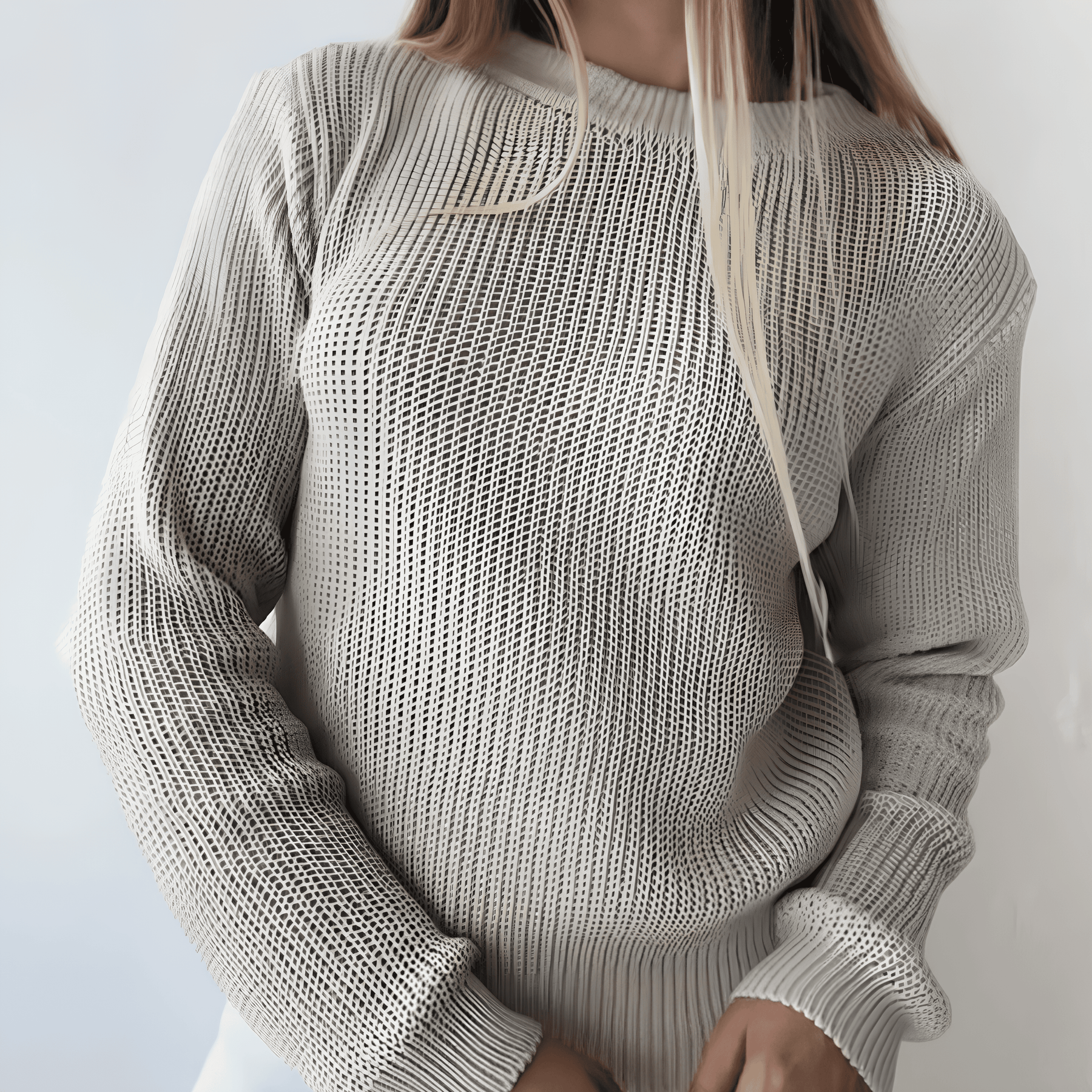 Suéter Feminino de Tricot Creme