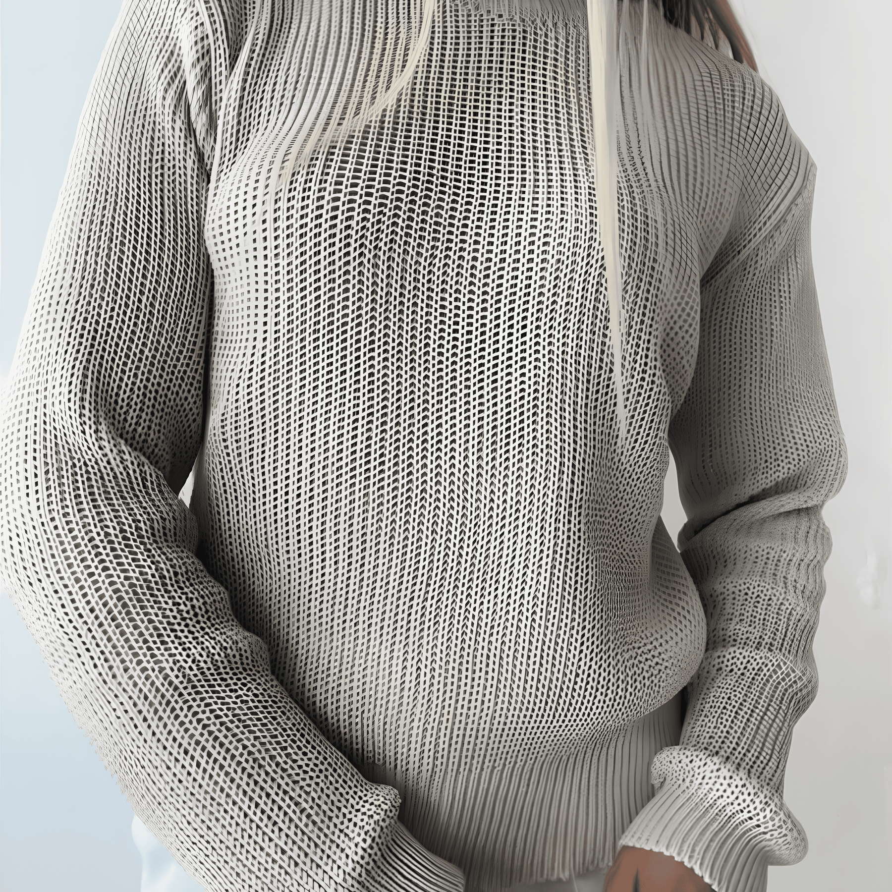 Suéter Feminino de Tricot Creme