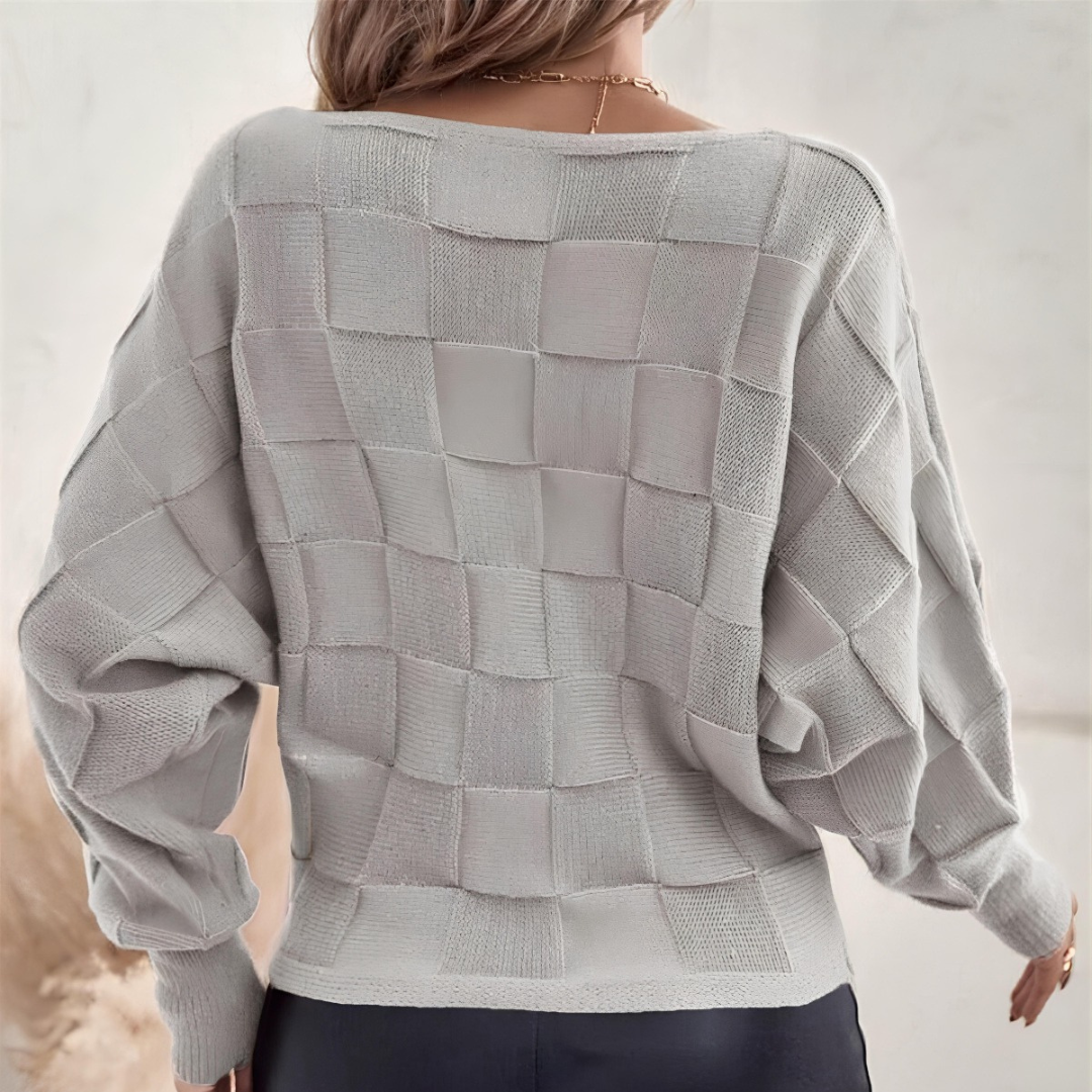 Suéter Feminino de Tricot Cinza
