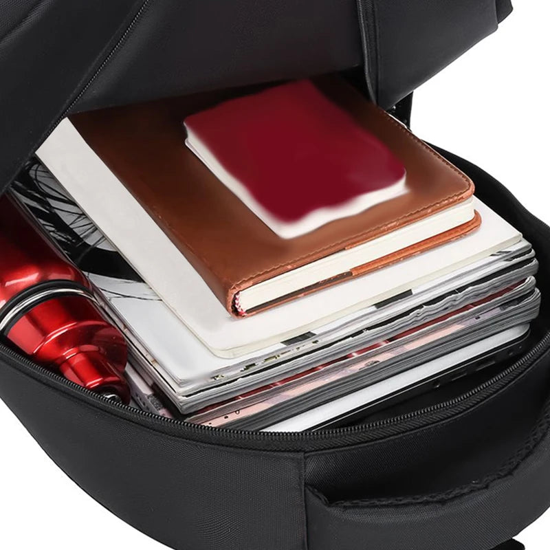 Mochila Escolar Unissex de Grande Capacidade Estilo Casual