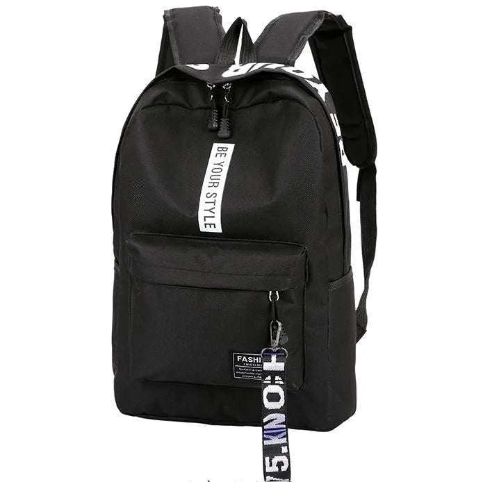 Mochila Escolar Unissex de Grande Capacidade Estilo Coreano