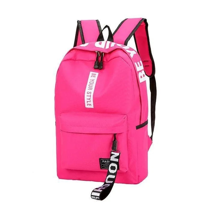 Mochila Escolar Unissex de Grande Capacidade Estilo Coreano