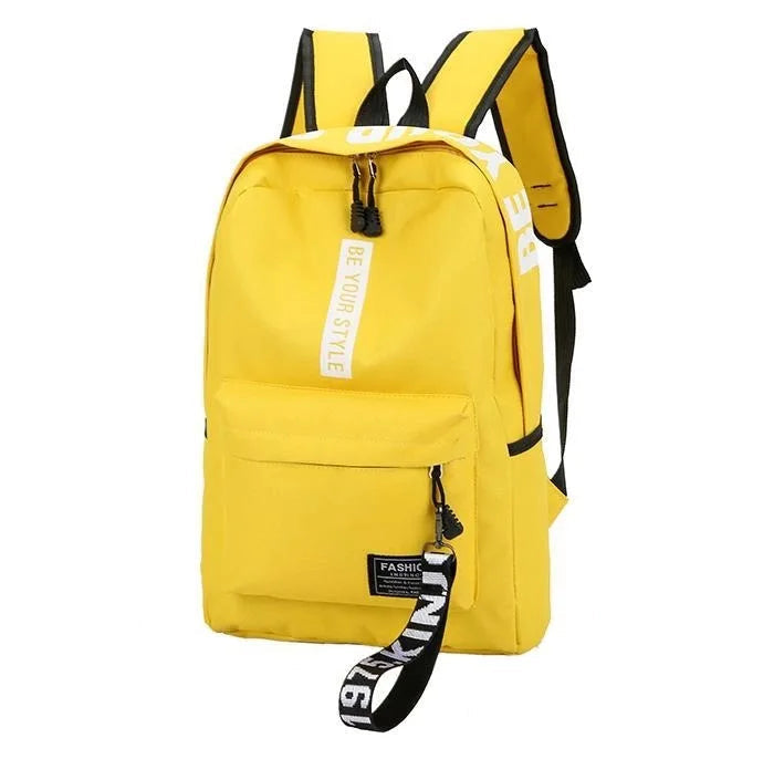 Mochila Escolar Unissex de Grande Capacidade Estilo Coreano