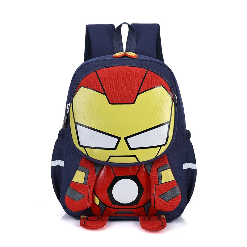 Mochila Infantil Homem-Aranha, Capitão América e Homem de Ferro — Modelo para Meninos