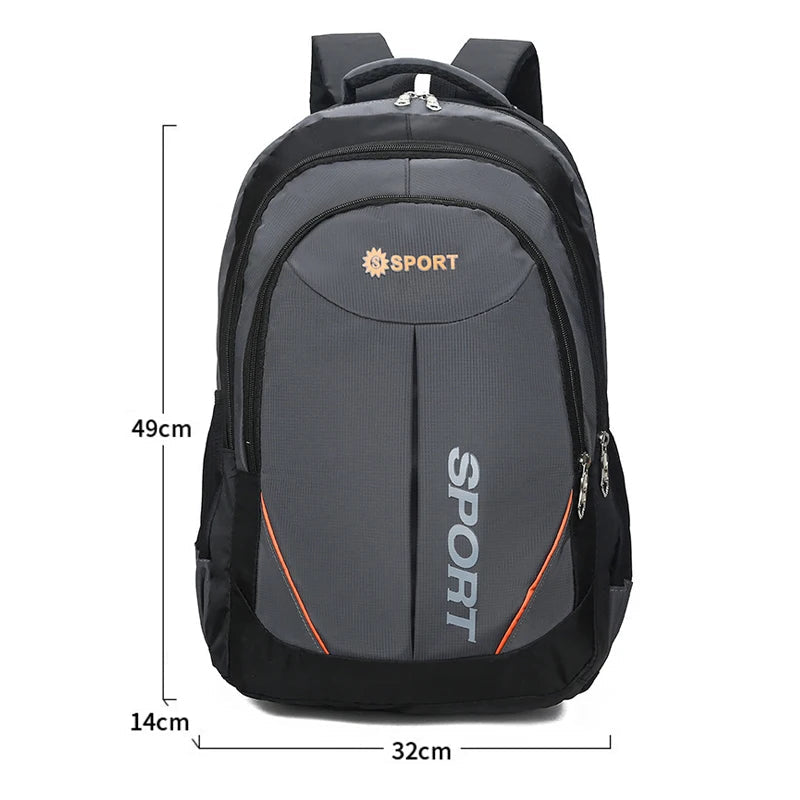 Mochila Unissex de Nylon Impermeável com Grande Capacidade para Notebook Viagem e Uso Diário