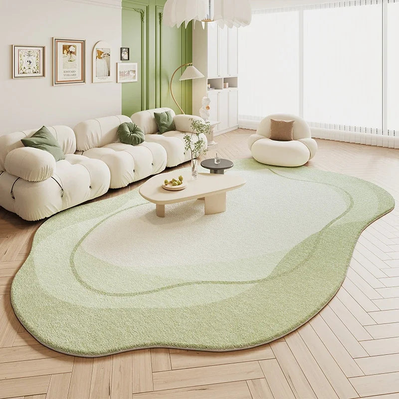 Tapete Sala De Estar Creme Irregular - PROMOÇÃO DE OUTUBRO