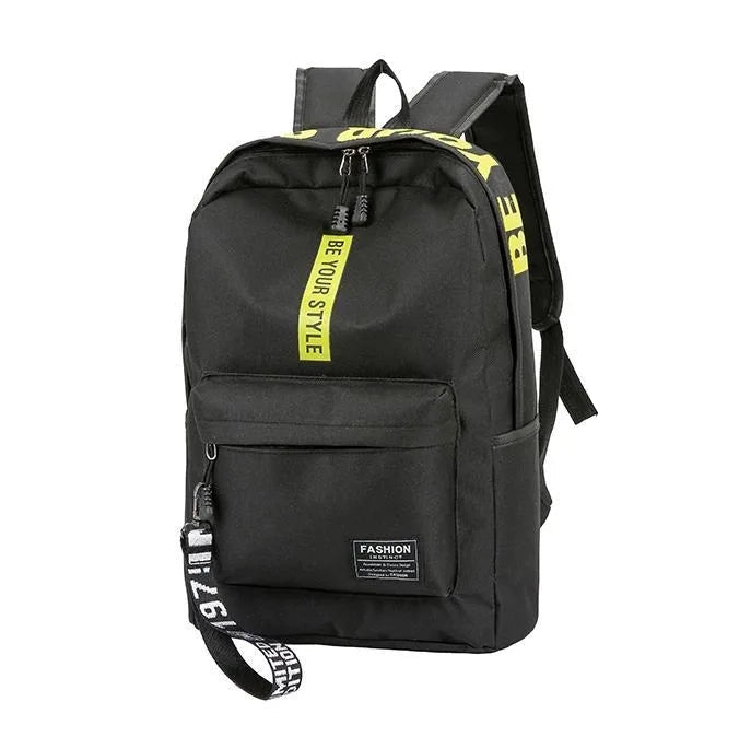 Mochila Escolar Unissex de Grande Capacidade Estilo Coreano