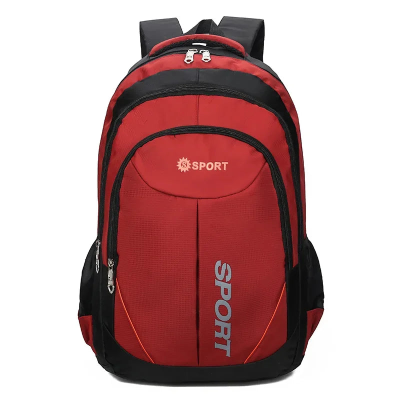 Mochila Unissex de Nylon Impermeável com Grande Capacidade para Notebook Viagem e Uso Diário