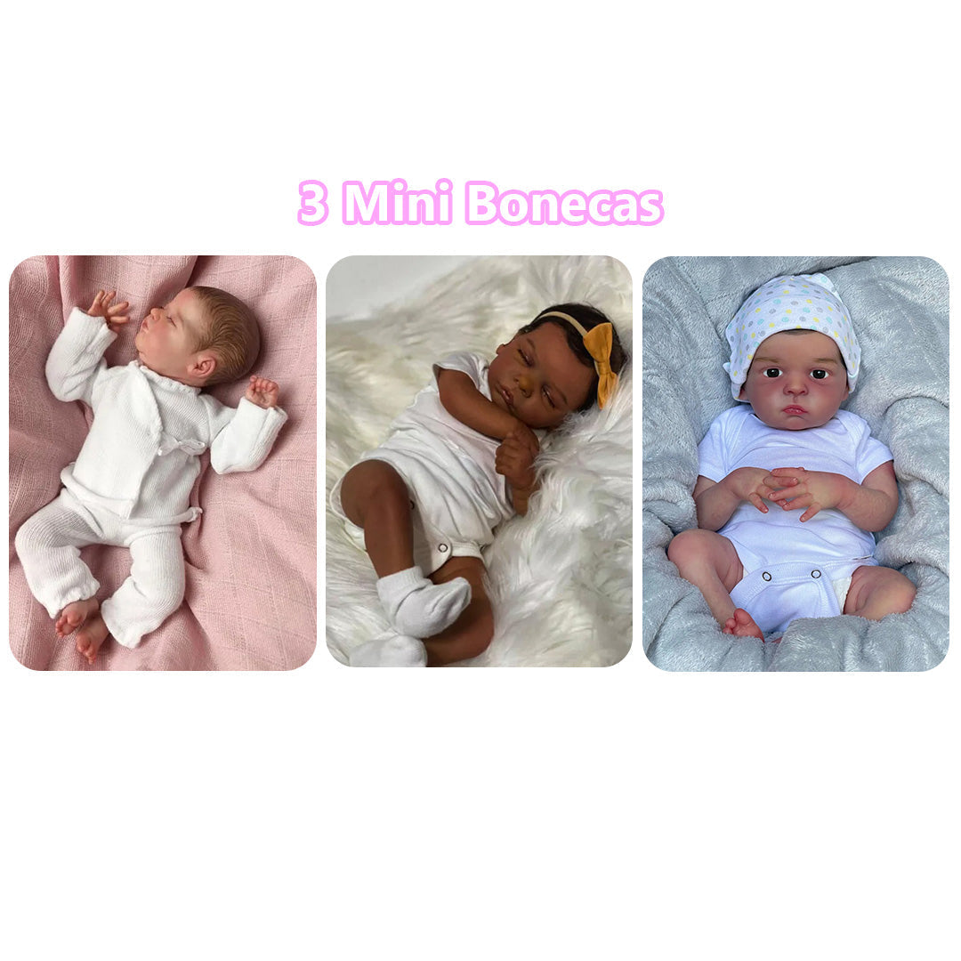 Mini Boneca BebeReborn - (Ganhe Roupinha GRÁTIS!) - PROMOÇÃO OUTUBRO