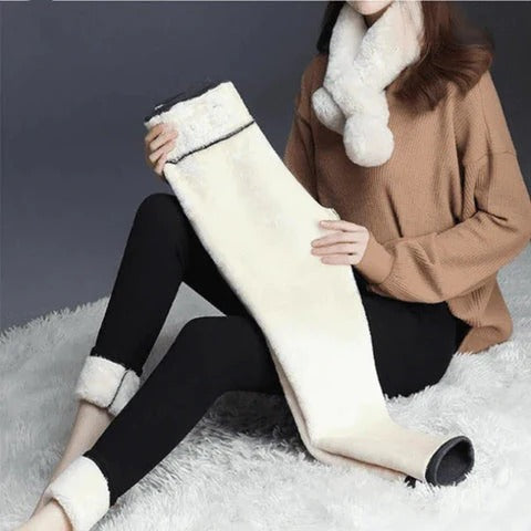 Calça Legging Térmica Forrada Com Lã