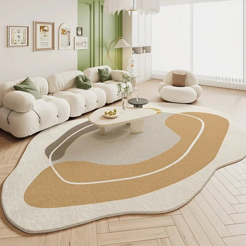 Tapete Sala De Estar Creme Irregular - PROMOÇÃO OUTUBRO