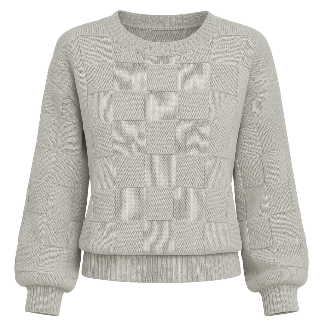 Suéter Feminino de Tricot Cinza