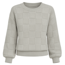 Suéter Feminino de Tricot Cinza