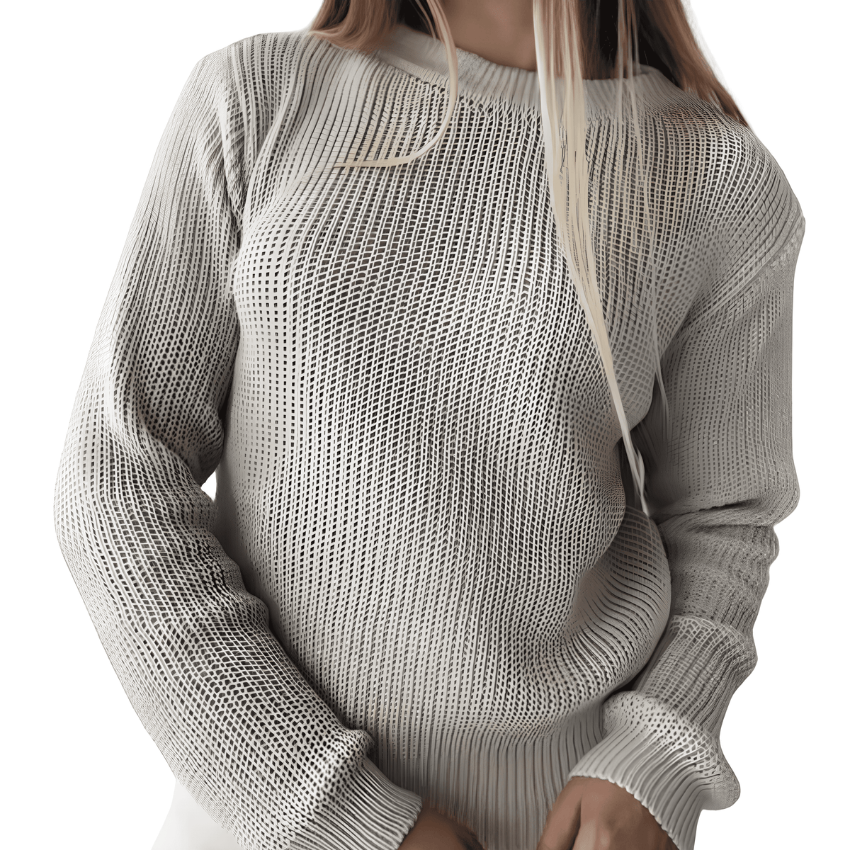 Suéter Feminino de Tricot Creme