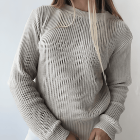 Suéter Feminino de Tricot Creme