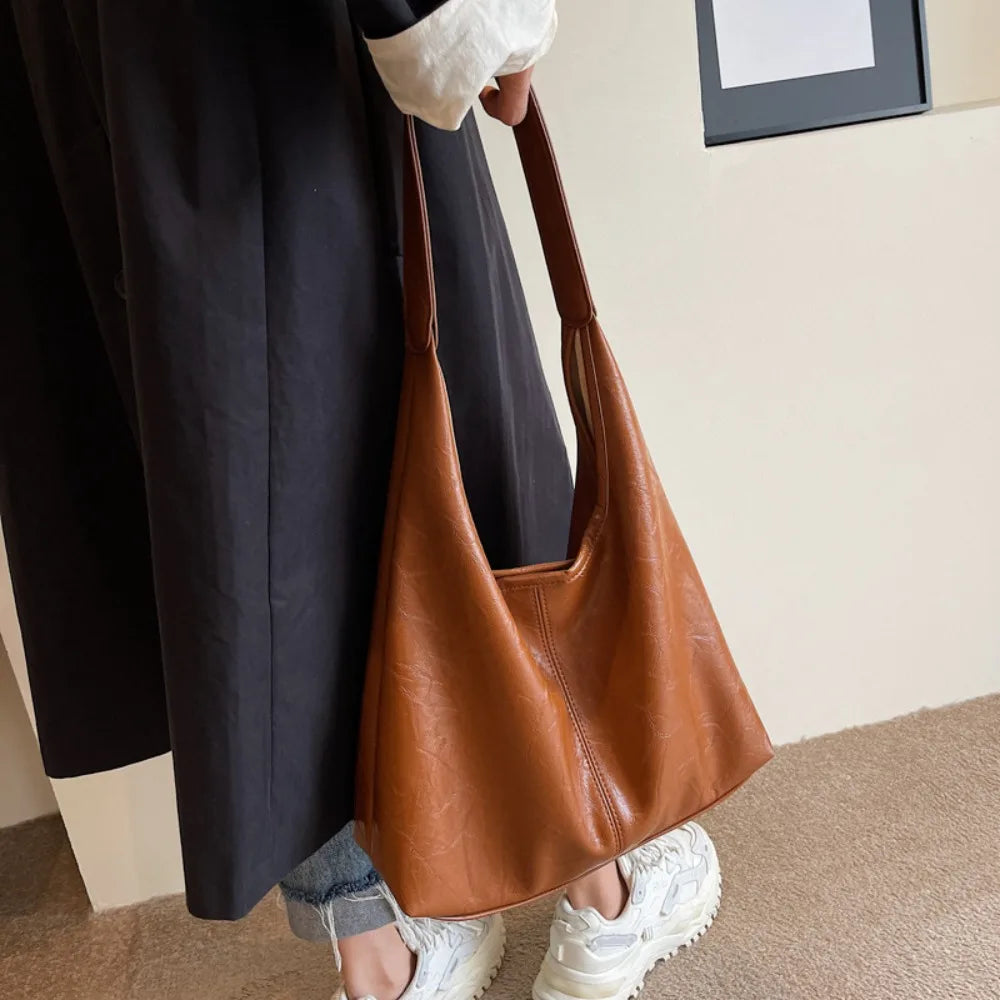 Bolsa Feminina Hobo Couro de Alça Grande