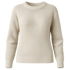 Suéter Feminino de Tricot Creme
