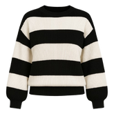 Suéter Feminino de Tricot Preto e Branco