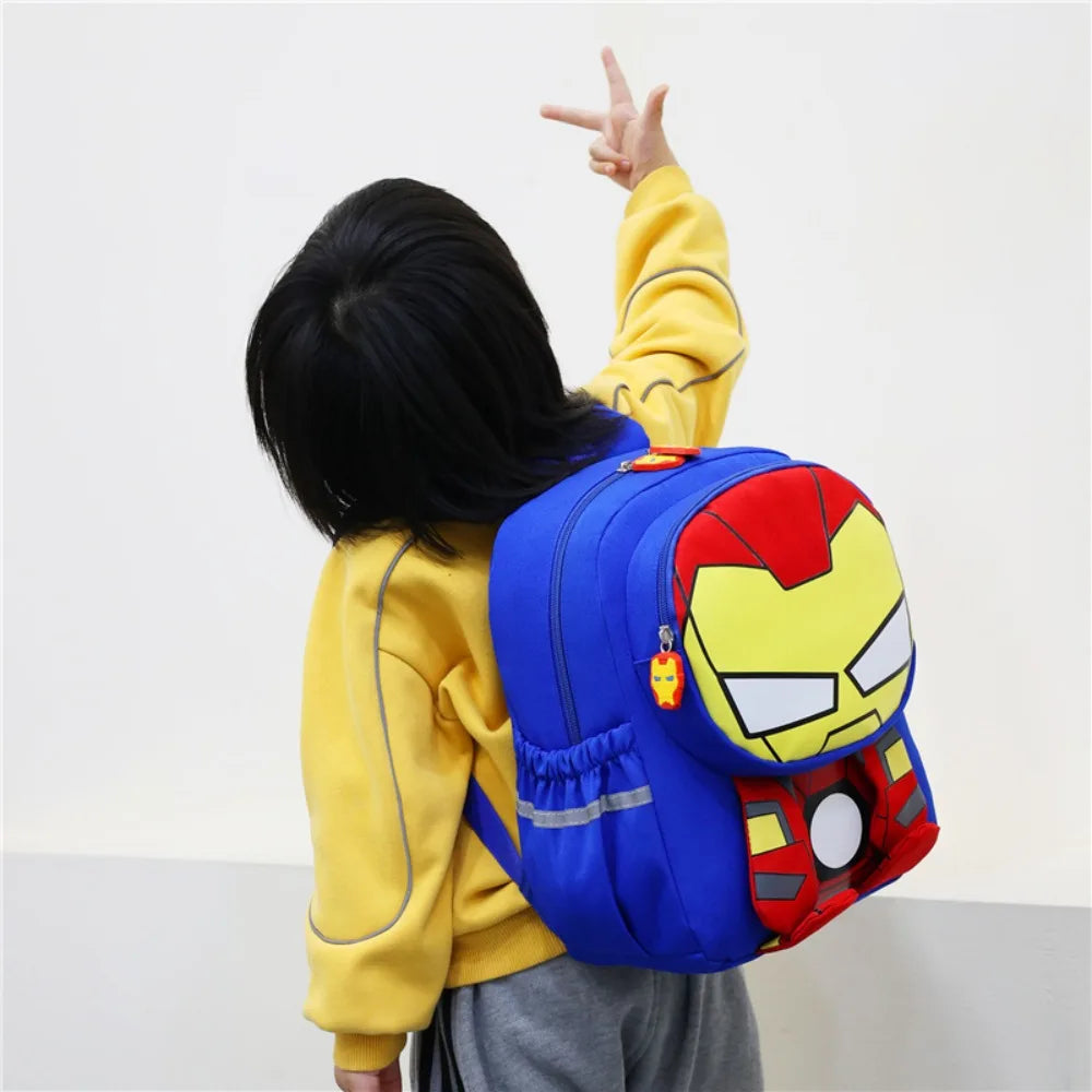 Mochila Infantil Homem-Aranha, Capitão América e Homem de Ferro — Modelo para Meninos