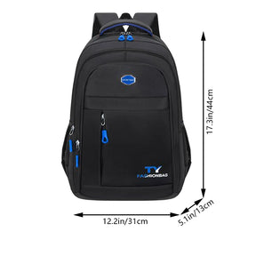 Mochila Escolar Unissex de Grande Capacidade Estilo Casual