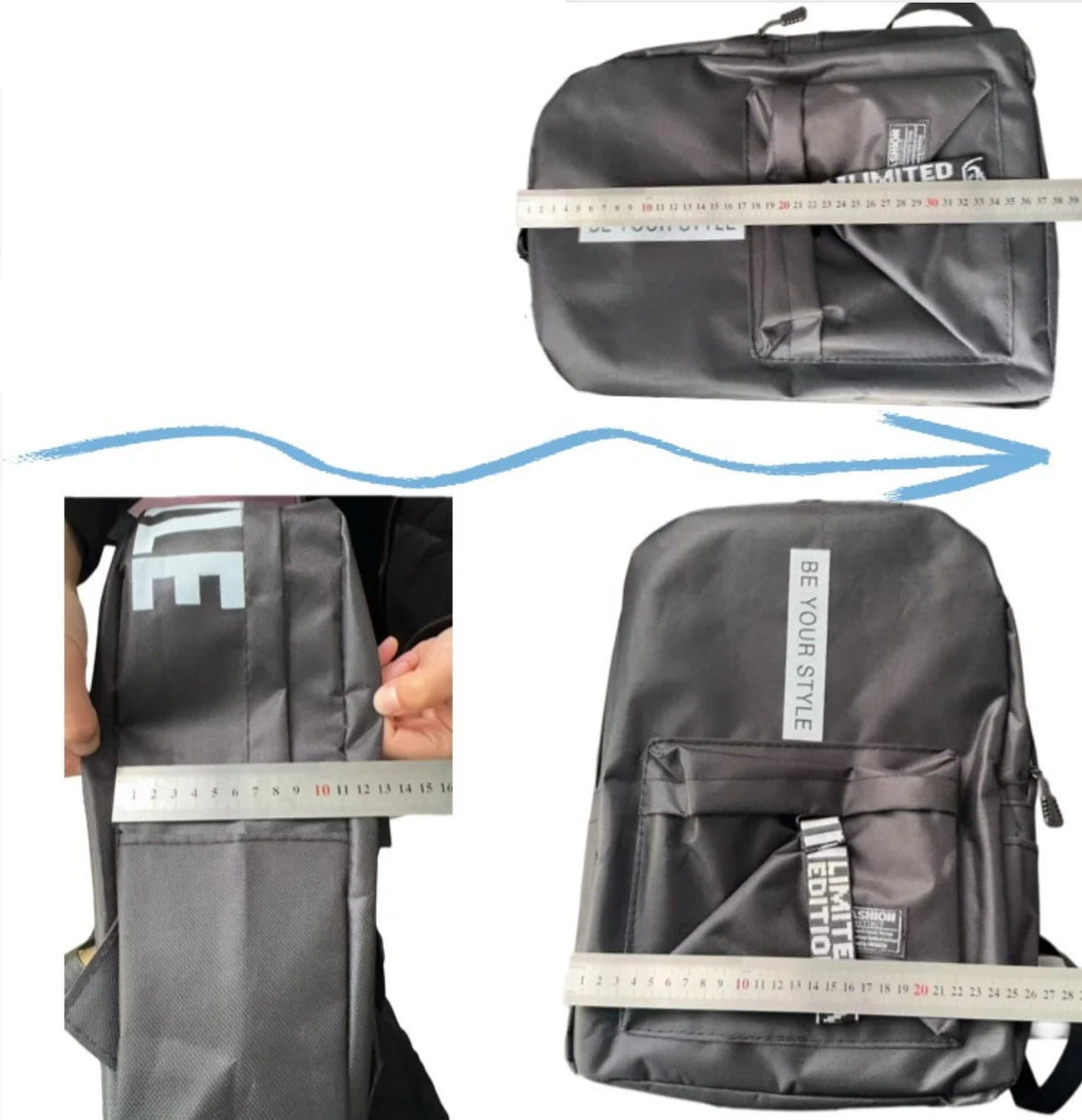 Mochila Escolar Unissex de Grande Capacidade Estilo Coreano