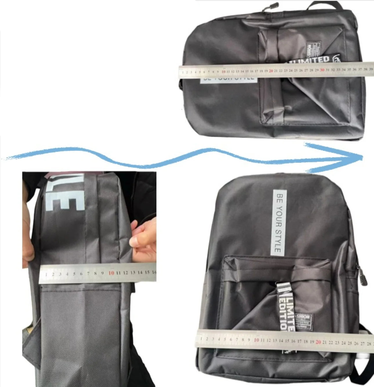 Mochila Escolar Unissex de Grande Capacidade Estilo Coreano