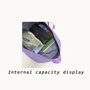 Mochila Escolar Feminina em Tons Rosa e Roxo