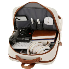 Mochila Feminina para Viagem e Trabalho com Porta USB e Compartimento para Notebook