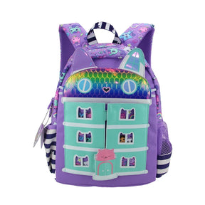 Mochila Infantil Gabby’s Dollhouse com Alças Confortáveis e Tamanho 14”
