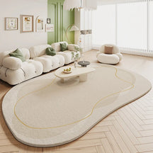 Tapete Sala De Estar Creme Irregular - PROMOÇÃO DE OUTUBRO