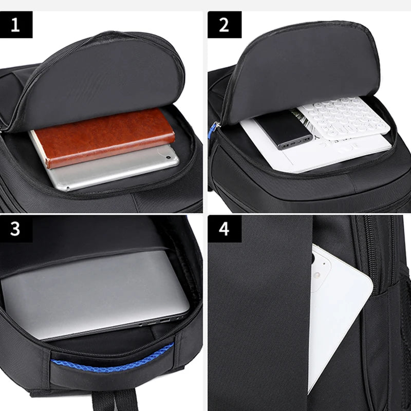 Mochila Masculina em Oxford Impermeável para Notebook com Design Executivo