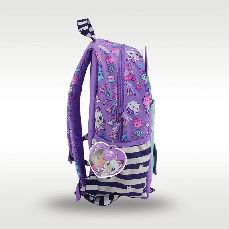 Mochila Infantil Gabby’s Dollhouse com Alças Confortáveis e Tamanho 14”