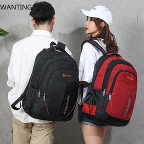 Mochila Unissex de Nylon Impermeável com Grande Capacidade para Notebook Viagem e Uso Diário