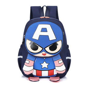 Mochila Infantil Homem-Aranha, Capitão América e Homem de Ferro — Modelo para Meninos