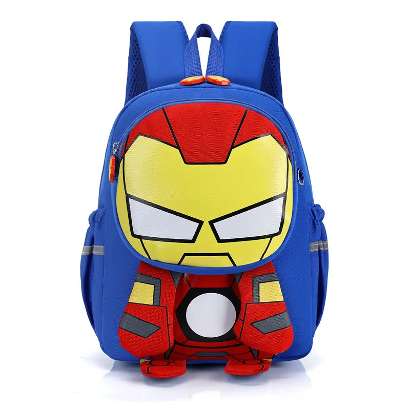 Mochila Infantil Homem-Aranha, Capitão América e Homem de Ferro — Modelo para Meninos
