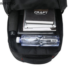 Mochila Unissex de Nylon Impermeável com Grande Capacidade para Notebook Viagem e Uso Diário