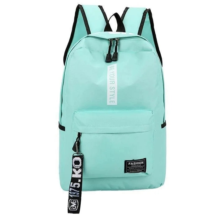 Mochila Escolar Unissex de Grande Capacidade Estilo Coreano