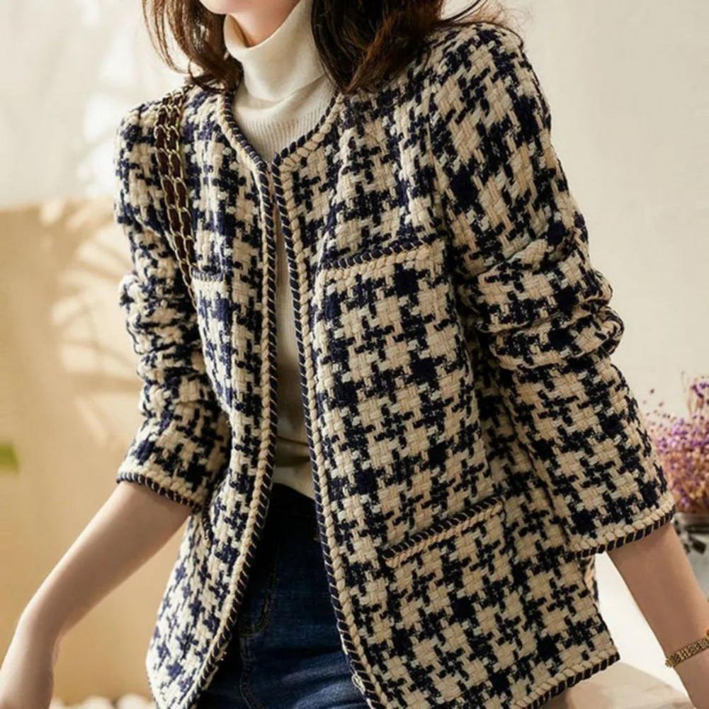 Casaco Feminino Vintage Xadrez