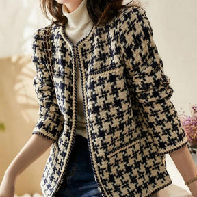 Casaco Feminino Vintage Xadrez