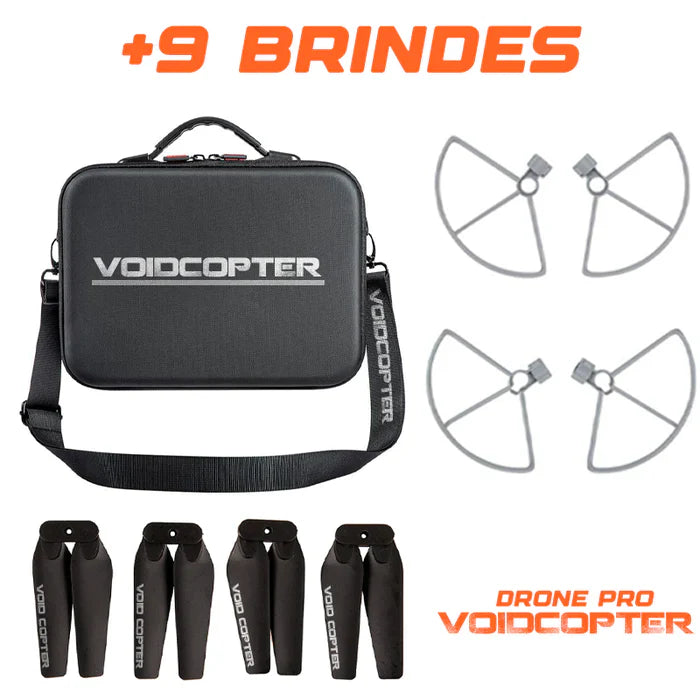 Drone Profissional 5KM com Câmera Dupla 4K HDR + VoidCopter + BRINDES - PROMOÇÃO OUTUBRO