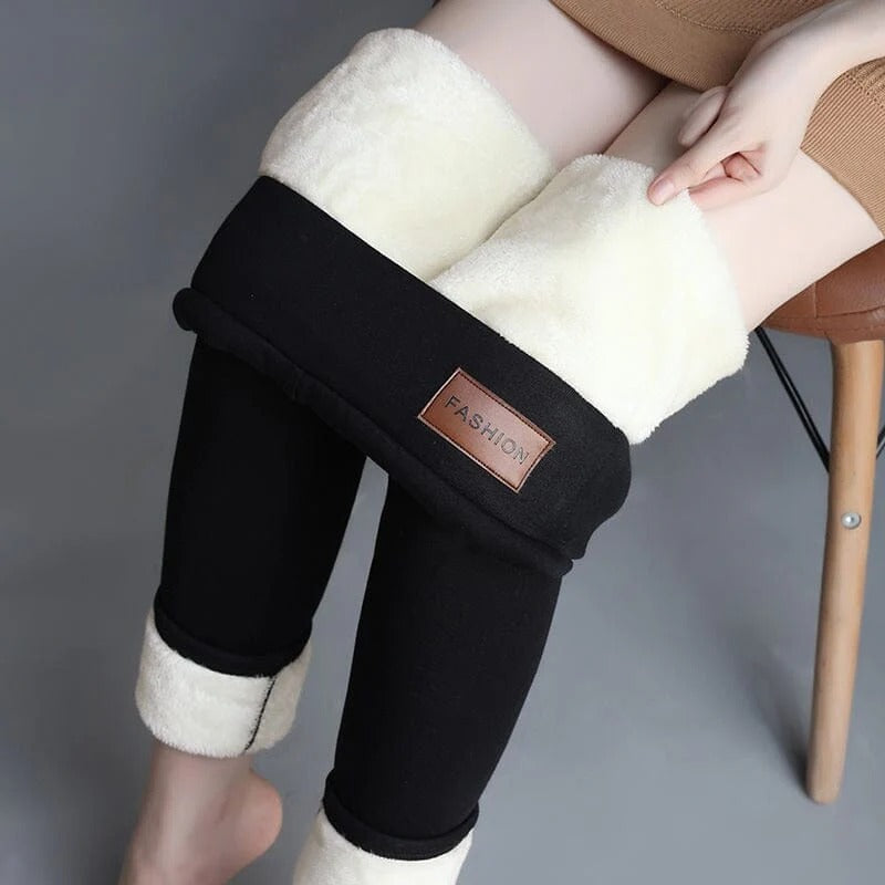 Calça Legging Térmica Forrada Com Lã
