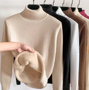 Suéter de Inverno Feminino com Gola Alta