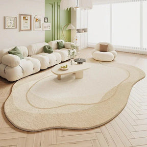 Tapete Sala De Estar Creme Irregular - PROMOÇÃO OUTUBRO