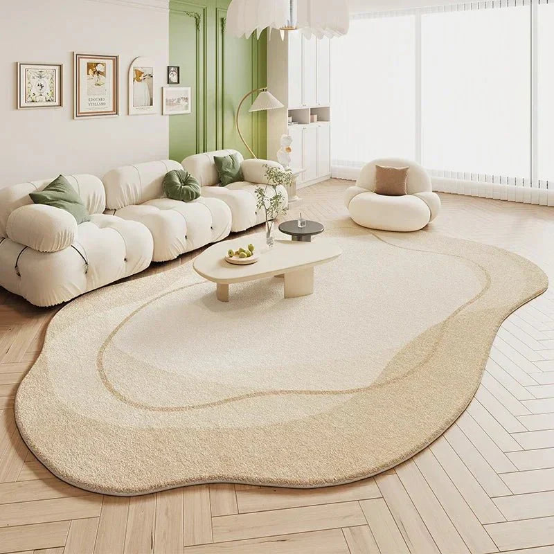 Tapete Sala De Estar Creme Irregular - PROMOÇÃO OUTUBRO