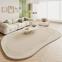 Tapete Sala De Estar Creme Irregular - PROMOÇÃO OUTUBRO