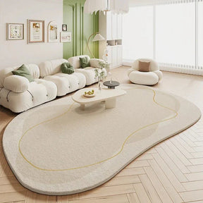 Tapete Sala De Estar Creme Irregular - PROMOÇÃO OUTUBRO